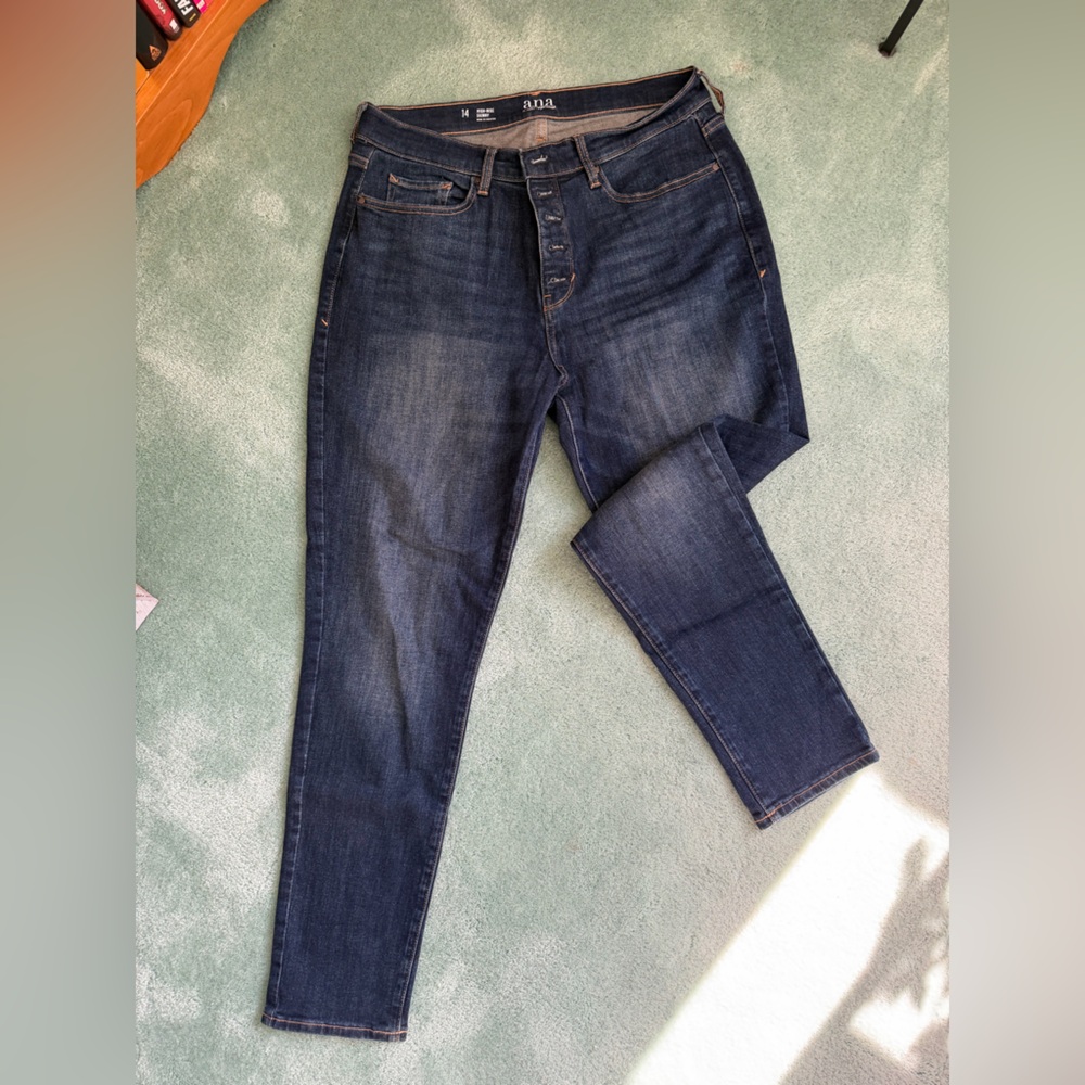 a.n.a Dark Blue Skinny Jeans for Men